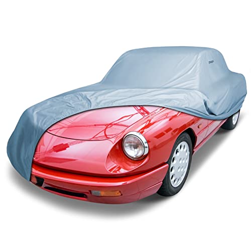 iCarCover Custom Car Cover for 1976-1994 Alfa Romeo Spider, Waterproof All Weather Rain Snow UV Sun Protector Full Exterior Weatherproof Indoor Outdoor Car Cover with Strap