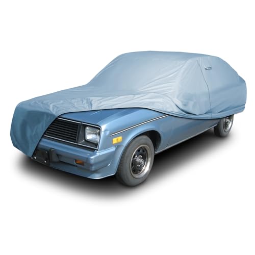 iCarCover Premium Car Cover for 1976-1987 Chevy Chevette Heavy Duty Waterproof All Weather Automobiles Custom Fit Indoor Outdoor UV Snow Protection Covers with Straps and Bag