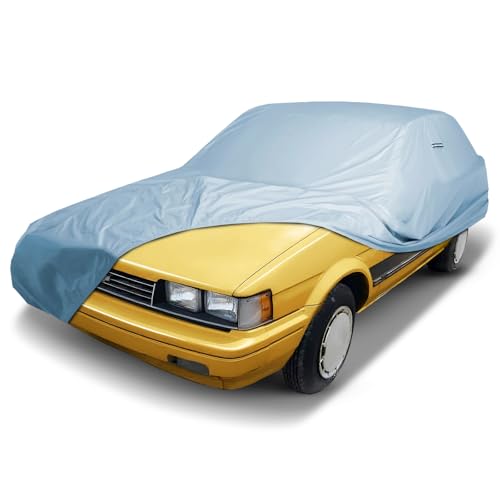 iCarCover Premium Car Cover for 1985-1988 Chevy Nova 5-Door Hatchback Heavy Duty Waterproof All-Weather Automobiles Custom Fit Indoor Outdoor UV Snow Protection Covers with Straps and Bag