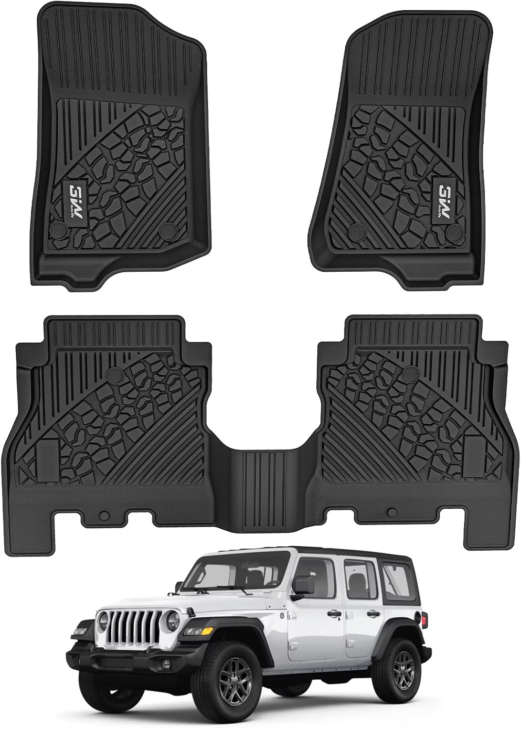 3W Floor Mats for Jeep Wrangler JL