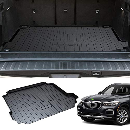 Powerty Cargo Mat for BMW X5 2019-2025 2026 Trunk Mat TPE All Weather Cargo Liners Heavy-Duty Trunk Liners BMW X5 Without Optional Luggage Kit Accessories (Not for Hybrid and 7-Seats)