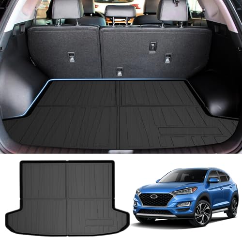 Powerty Trunk Mat for 2016-2020 2021 Hyundai Tucson Accessories Cargo Mats TPO All Weather Cargo Liner Heavy-Duty Trunk Liners (Not fit Hyundai Tucson NX4)