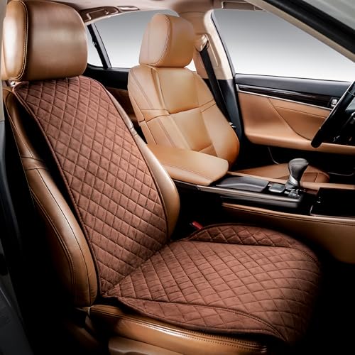 IVICY Faux Suede Car Seat Cover (Brown)