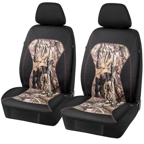Mossy Oak Low Back Camo Seat Covers, Airbag Compatible, Universal Fit, Fits Most Bucket Seats - Made with Premium Waterproof Neoprene Fabric - Official Licensed Product