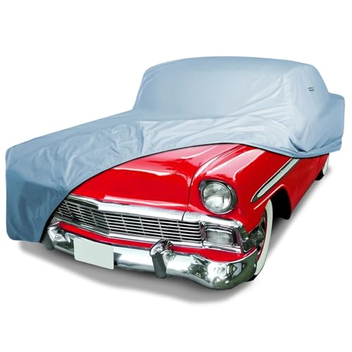 iCarCover Custom Car Cover for 1950-1957 Chevy Bel Air 2-Door, 4-Door, Waterproof All Weather Rain Snow UV Sun Protector Full Exterior Weatherproof Indoor Outdoor Car Cover with Strap