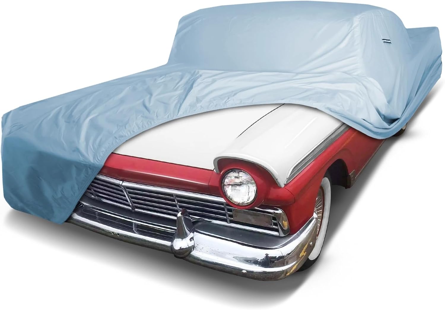 iCarCover Premium Car Cover for 1957-1959 Ford Skyliner with Continental Kit Heavy Duty Waterproof All-Weather Automobiles Custom Fit Indoor Outdoor UV Snow Protection Covers with Straps and Bag