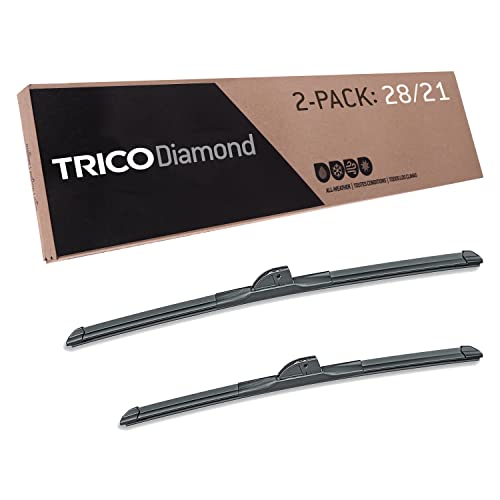 TRICO Diamond 28" + 21" Premium Automotive Replacement Windshield Wiper Blades (Set of 2), Passenger and Driver Side All-Weather Beam Wiper Blades for Select Vehicle Models