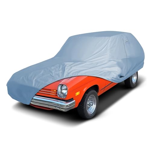 iCarCover Premium Car Cover for 1971-1977 Chevy Vega Wagon Heavy Duty Waterproof All Weather Automobiles Custom Fit Indoor Outdoor UV Snow Protection Covers with Straps and Bag