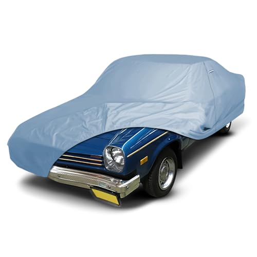 iCarCover Premium Car Cover for 1971-1977 Chevy Vega Coupe, Hatchback Heavy Duty Waterproof All Weather Automobiles Custom Fit Indoor Outdoor UV Snow Protection Covers with Straps and Bag