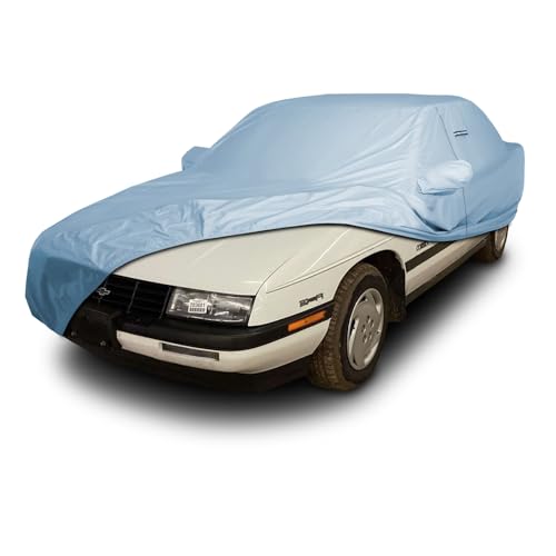 iCarCover Premium Car Cover for 1987-1996 Chevy Corsica Heavy Duty Waterproof All Weather Automobiles Custom Fit Indoor Outdoor UV Snow Protection Covers with Straps and Bag
