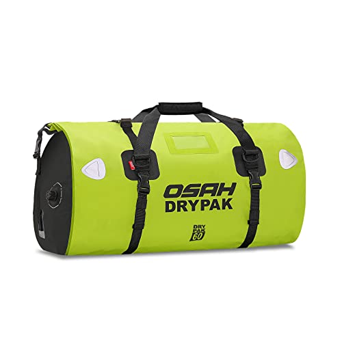 Motorcycle 500D PVC Waterproof Reflective Tail Duffle Bag Saddle Dry Luggage Outdoor Accessories Green 60L