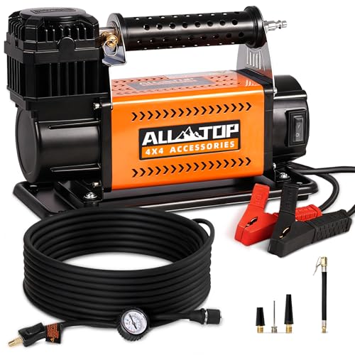 ALL-TOP Air Compressor Kit, 12V Portable Inflator 7.06CFM, Offroad Air Compressor for Truck ,Air Pump for Car Heavy Duty, Max 150PSI for SUV 4x4 Vehicle RV Tire