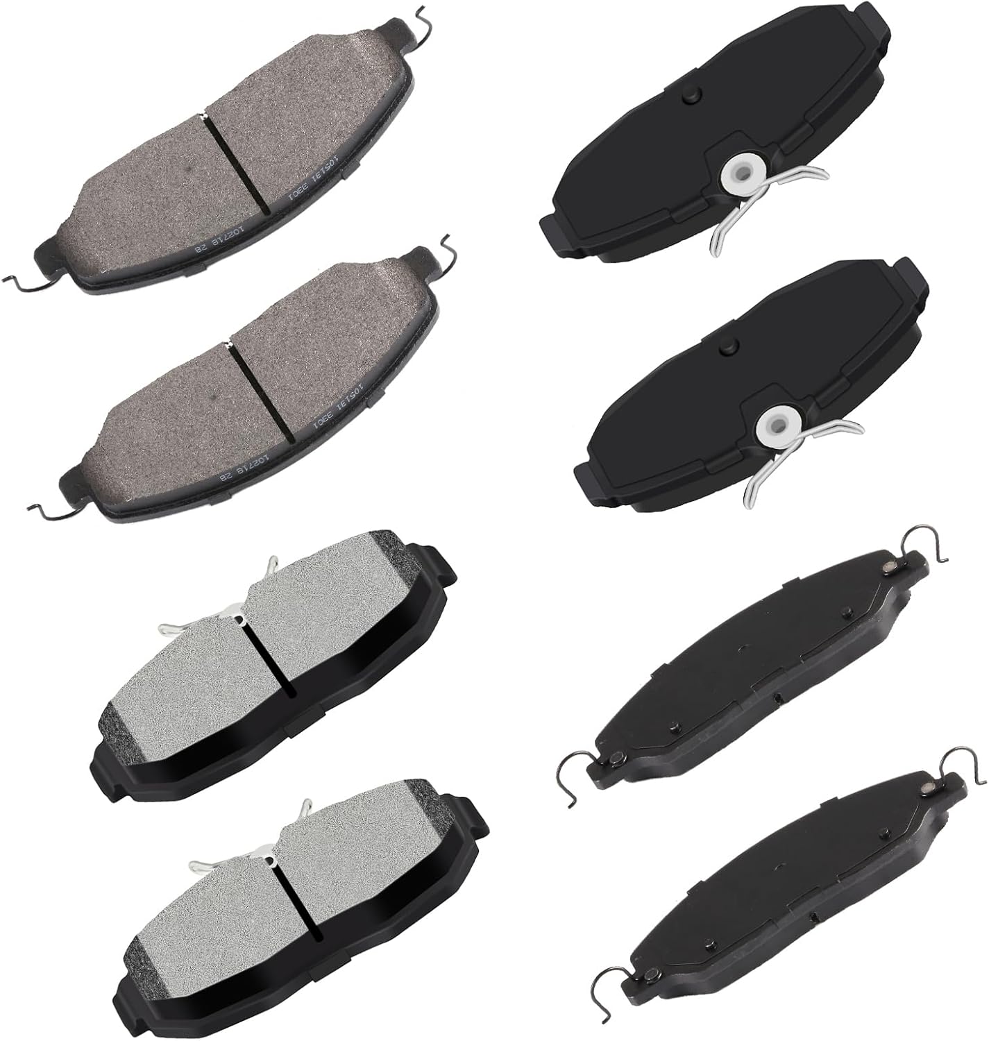 cciyu D1081 D1082 Front Rear Ceramic Brake Pads Kits 8pcs fit For 2005-2010 For Ford Mustang