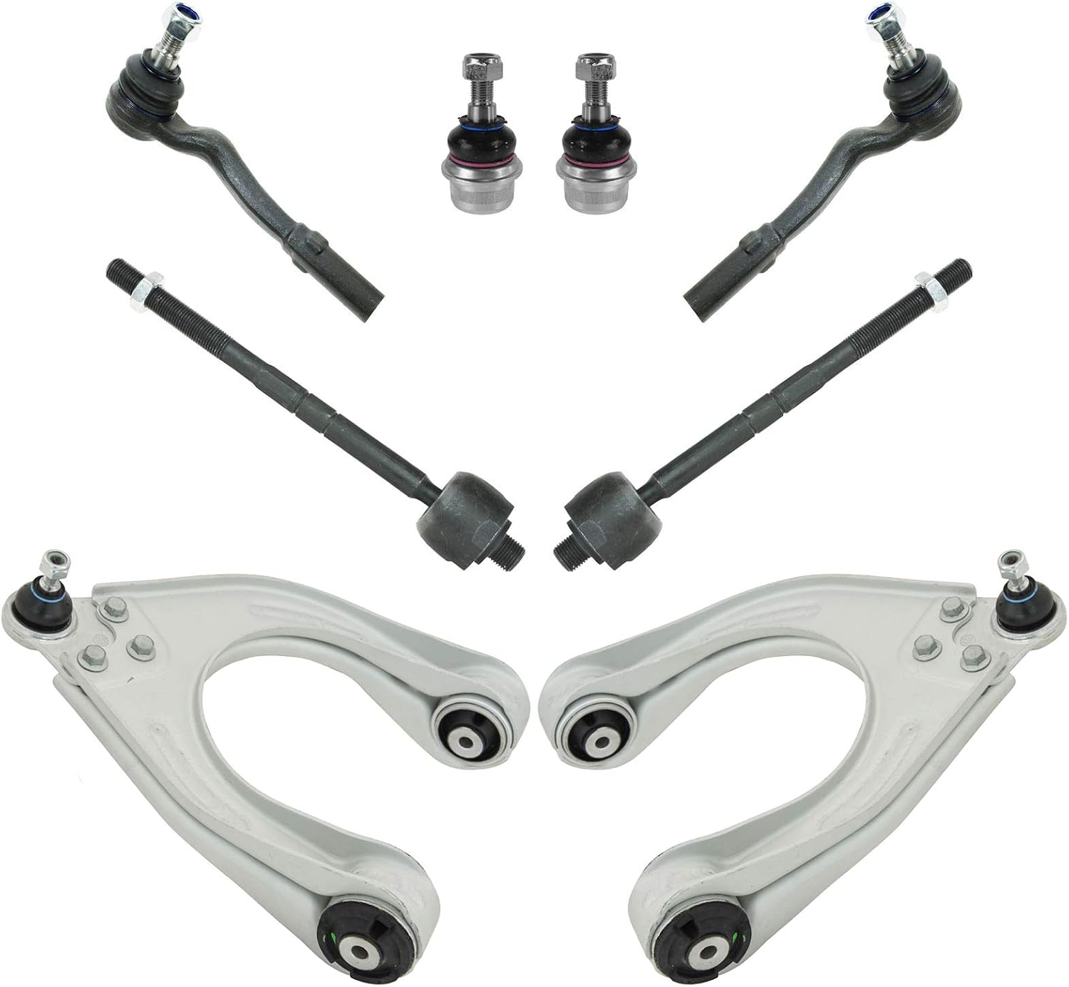 TRQ Front Steering & Suspension Kit Ball Joint Control Arm with Ball Joint Tie Rod Compatible with Mercedes-Benz