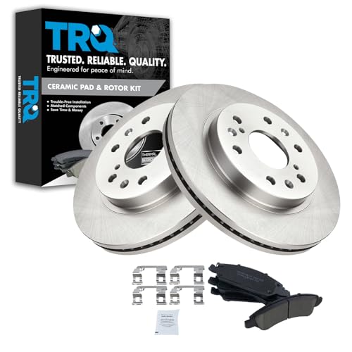 TRQ Front Premium Posi Ceramic Brake Pads & Rotors Kit for GM Pickup SUV