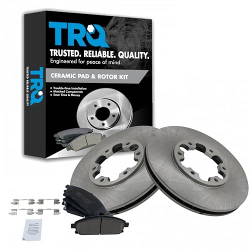 TRQ Front Brake Pad and Rotor Set (Ceramic)
