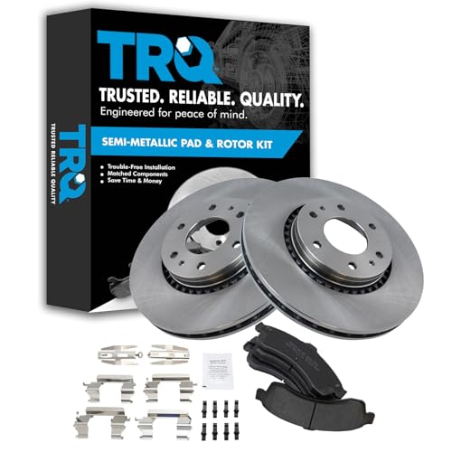TRQ Front Premium Metallic Brake Pad & Rotor Kit