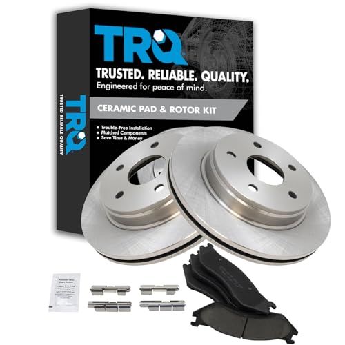 TRQ Front Ceramic Disc Brake Pads & Rotors Kit for Dodge Durango Ram 1500