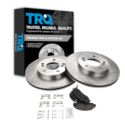 TRQ Front Brake Pad and Rotor Set (Ceramic)
