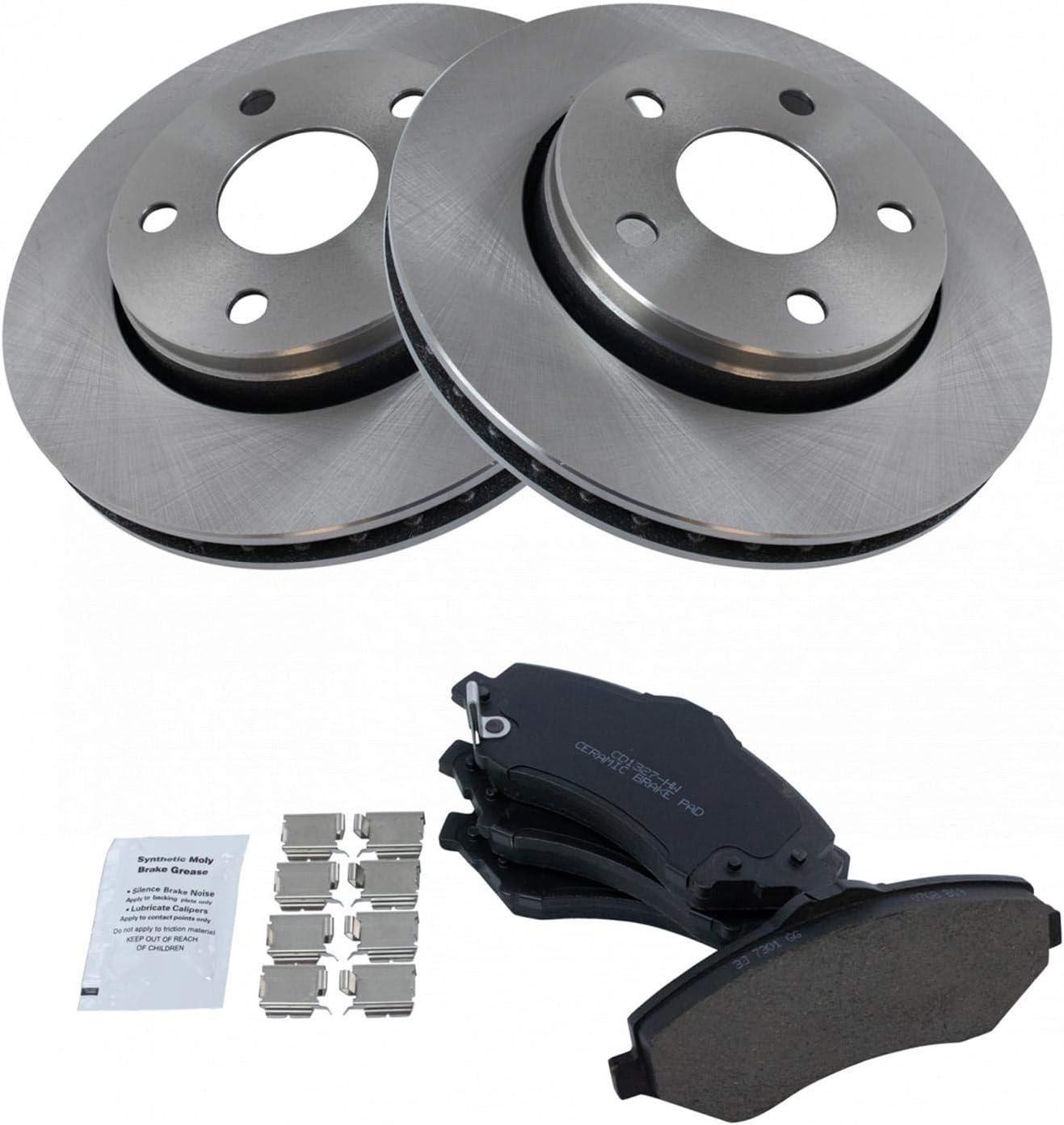 TRQ Premium Posi Ceramic Brake Pad & Rotor Kit