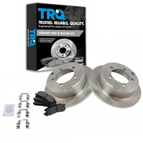 TRQ Rear Posi Ceramic Brake Pad & Rotor Set Kit for Chrysler Sebring Eclipse