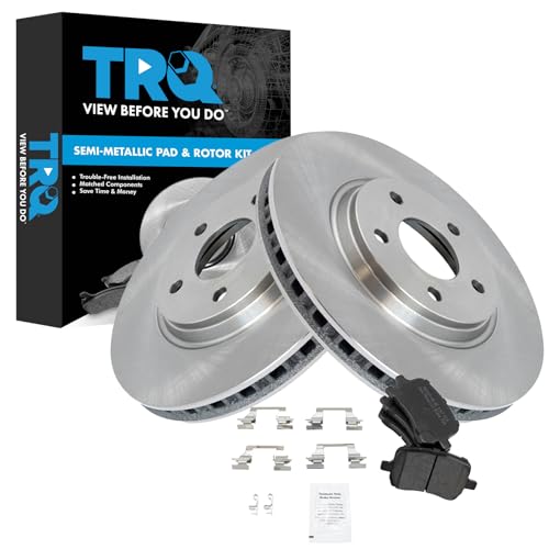 TRQ Front Brake Pad & Rotor Kit Set Premium Semi-Metallic for Chevy Pontiac