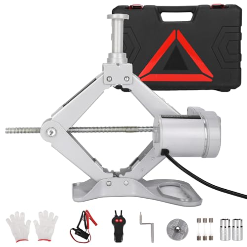 Electric Car Jack 3 Ton Floor Jack 12V Truck Jack Stands Kit Scissor Car Lift Jack for Tire Change and Road Emergencies with Carrying Case