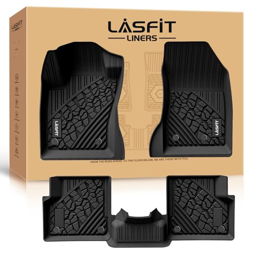 LASFIT Floor Mats for Jeep Renegade 2015-2023 All Weather TPE Custom Fit Car Mats Floor Liners 1st & 2nd Row, Black