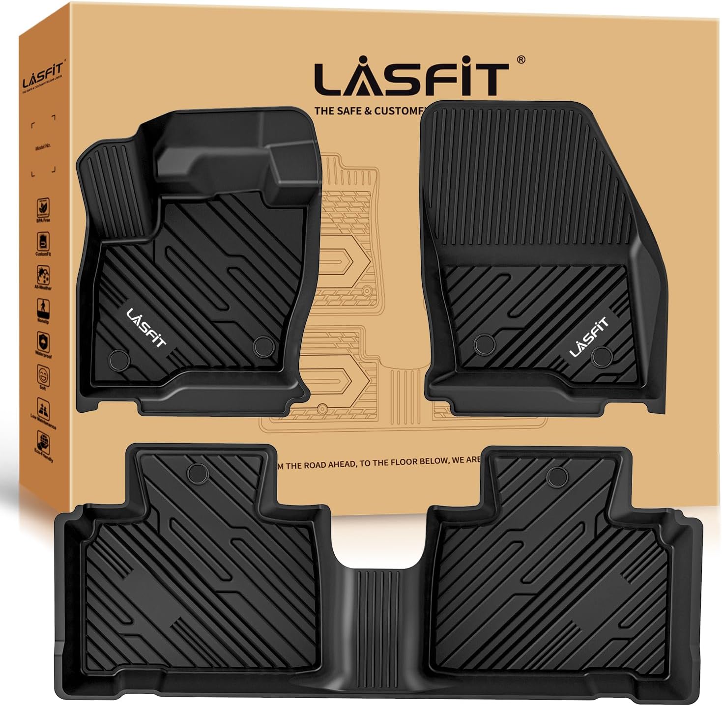 LASFIT Floor Mats for Ford Edge 2015-2024