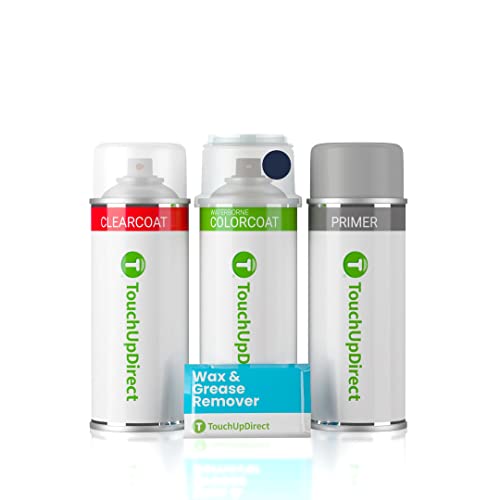 TouchUpDirect DX/M7083 Dark Blue Pearl Compatible with Ford Exact Match Touch Up Paint Aerosol - Preferred Kit