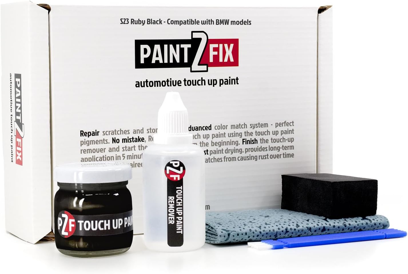 S23 Ruby Black | Rubinschwarz Touch-Up Paint & Scratch Repair Kit for BMW Models - 1.35 fl oz (35 ml)