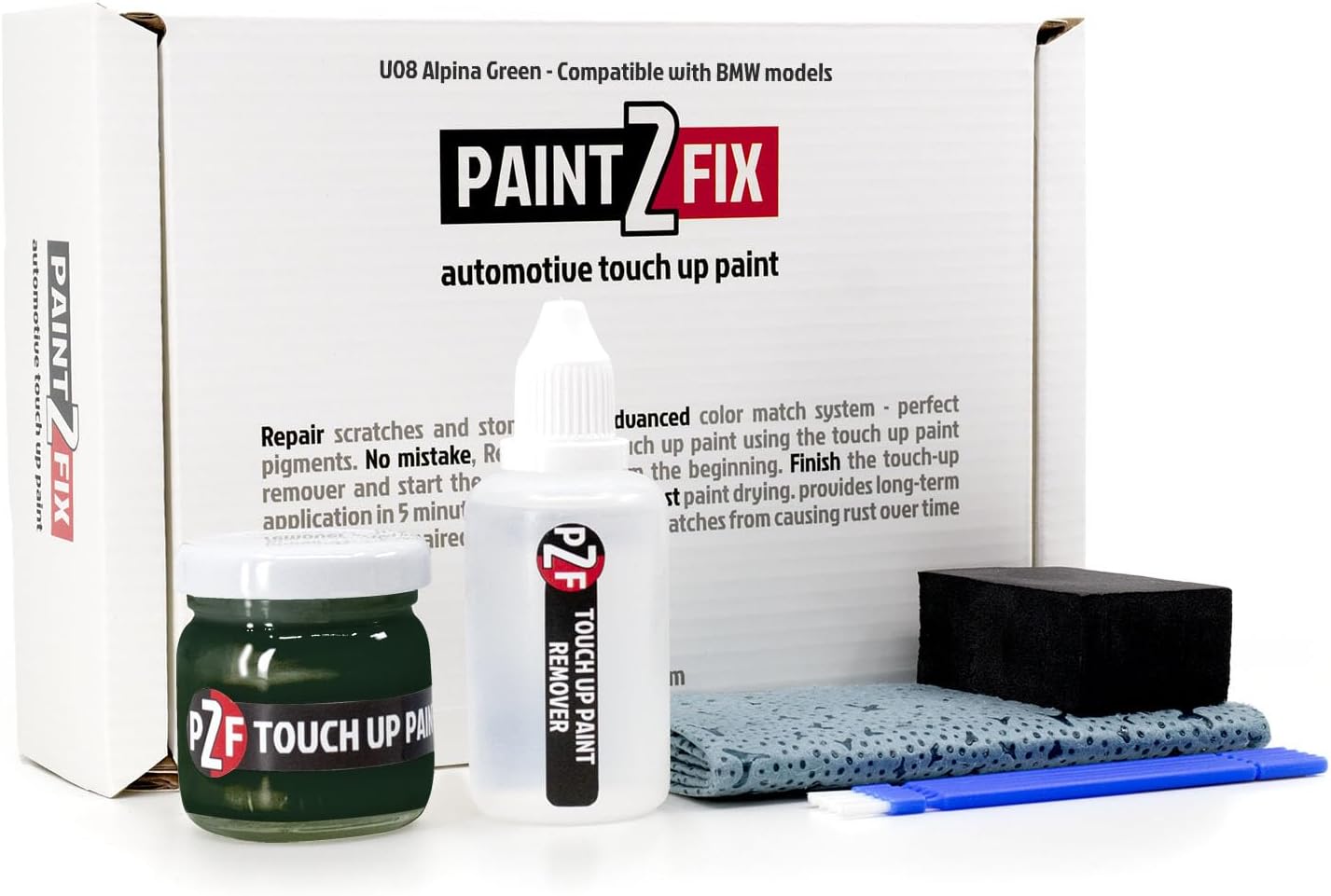 U08 Alpina Green | Alpinagrun Touch-Up Paint & Scratch Repair Kit for BMW Models - 1.35 fl oz (35 ml)