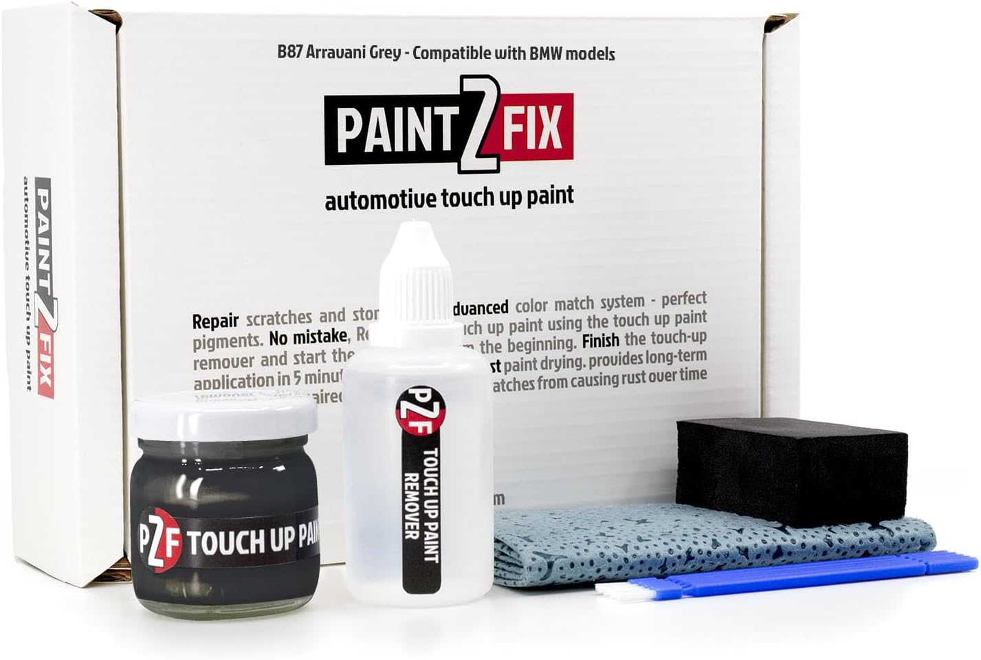 B87 Arravani Grey | Arravanigrau Touch-Up Paint & Scratch Repair Kit for BMW Models - 1.35 fl oz (35 ml)