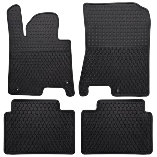 Car Floor Mats Custom Fit for Hyundai Sonata 2025 2024 2023-2020/2021-2025 Kia K5 (Only FWD Models) Odorless Washable Heavy Duty Rubber (All Weather) Floor Liners Set Black