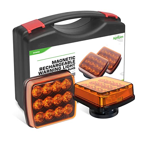 Agrieyes 2Pcs Rechargeable Flashing Lights