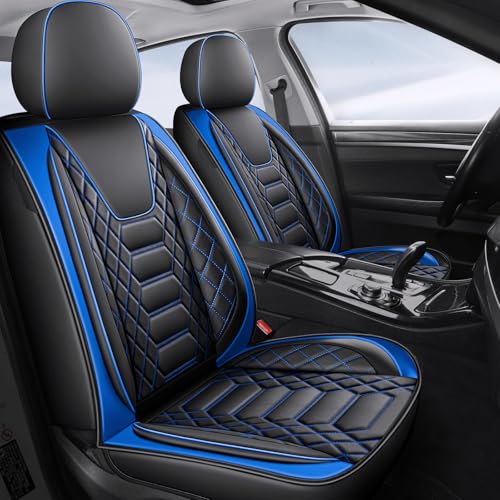 FREESOO Car Seat Covers Full Set, Black Blue 8