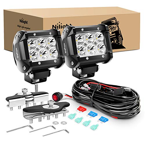 Nilight 2PCS 4 Inch 18W Spot LED Pods