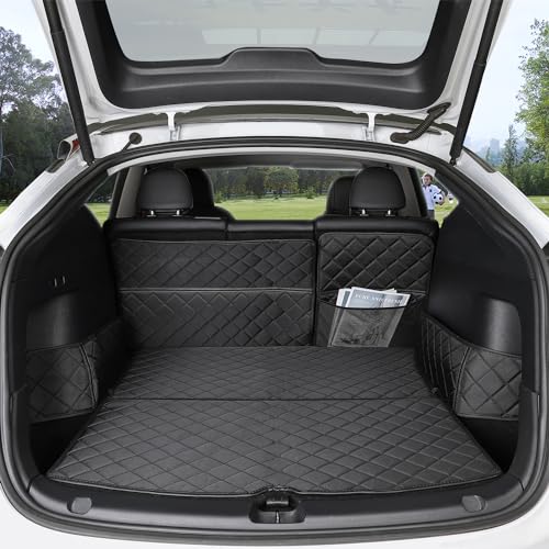 Topfit for Tesla Model Y Trunk Mats Cargo Liner Waterproof Dog Car Seat Covers Protector All-Weather Rear Floor Mat for Tesla Model Y Accessories 2019-2025