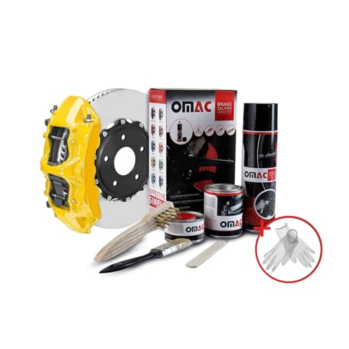 OMAC High Temperature Brake Caliper Paint System Kit (California Yellow)