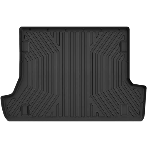 OEDRO Cargo Trunk Liner Floor Mat Compatible with 2010-2024 Toyota 4Runner with 3rd Row Seats, Unique Black TPE All-Weather Guard Cargo Mats