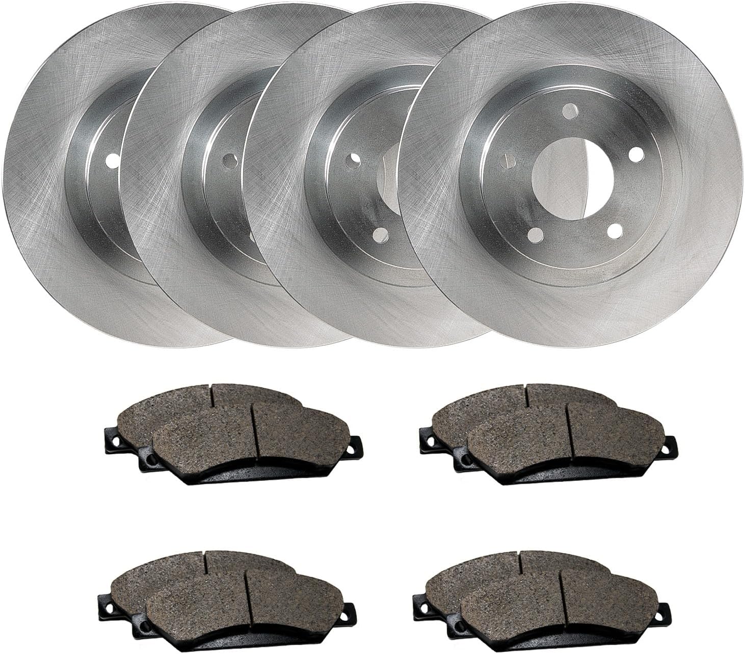 Max Advanced Brakes  MaxOne OE Series Front & Rear Brake Pads and Rotors Kit | Direct Fit OE Replacement Rotors | Complete Set with Low-Dust, Quiet-Stop Ceramic Pads, TA283843