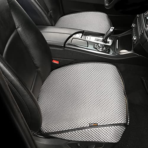 Auto Newer Breathable Universal Four Seasons Car Seat Covers, Luxury Car Seat Cushion,Protectors for Front Seat Bottoms,Compatible with 95% Vehicles, Fit for Cars Truck SUV or Vans(2PCS,Grey)
