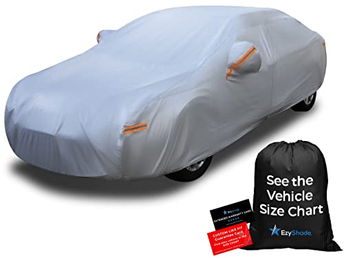 EzyShade 10-Layer Car Cover Waterproof All Weather. See Vehicle Size-Chart for Accurate Fit. Outdoor Full Exterior Covers for Automobiles Sedan Hatch SUV Rain Sun Protection. Size A7 (See SizeChart)