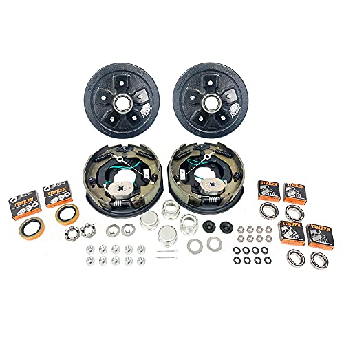 SOUTHWEST WHEEL 3,500 lbs. Trailer Axle Self-Adjusting Electric Brake Kit 5-4.5" Bolt Circle (Pro-Kit)