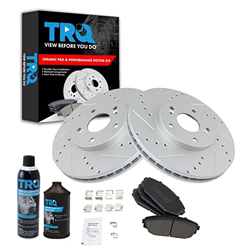 TRQ Front Performance Brake Pad & Rotor Kit (Acura/Honda)