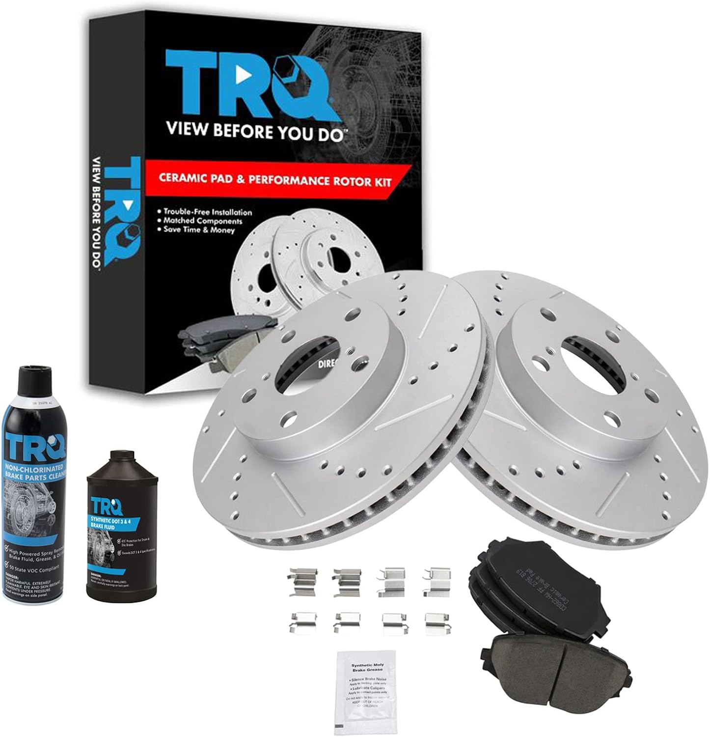 TRQ Front Performance Brake Kit (2001-2005 Toyota RAV4)