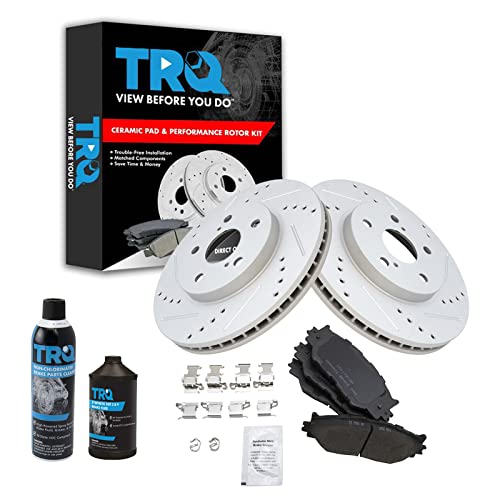 TRQ Front Ceramic Brake Pad & Rotor Kit (Lexus IS250)