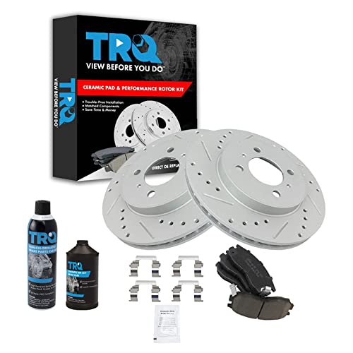 TRQ Front Performance Brake Pad & Rotor Kit (1999-2002 Mirage)