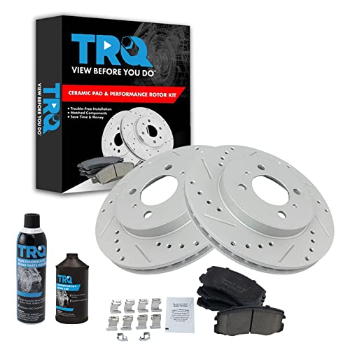 TRQ Front Performance Brake Pad & Rotor Kit (Mitsubishi fit)