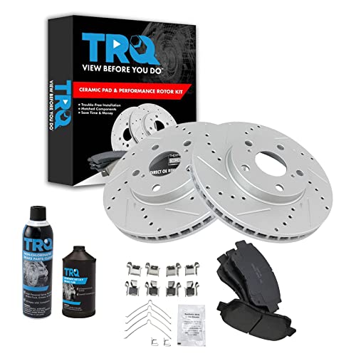 TRQ Front Performance Brake Pad & Rotor Kit (Toyota fit)